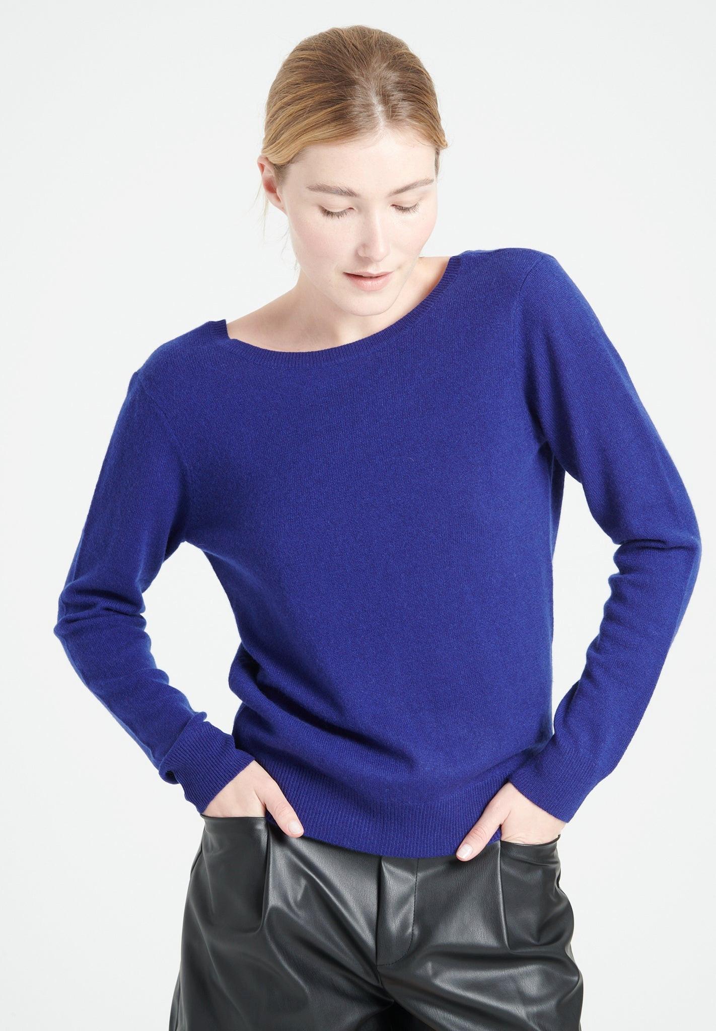 Studio Cashmere8  MIA 7 Pullover mit V-Ausschnitt im Rücken - 100% Kaschmir 