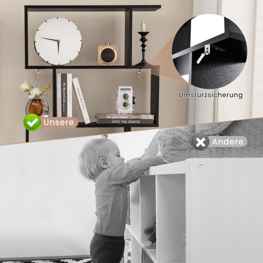 Northio Bibliothèque avec portes et étagère sur pied à 5 niveaux en bois 183 x 70 x 23 cm séparateur de pièce noir  