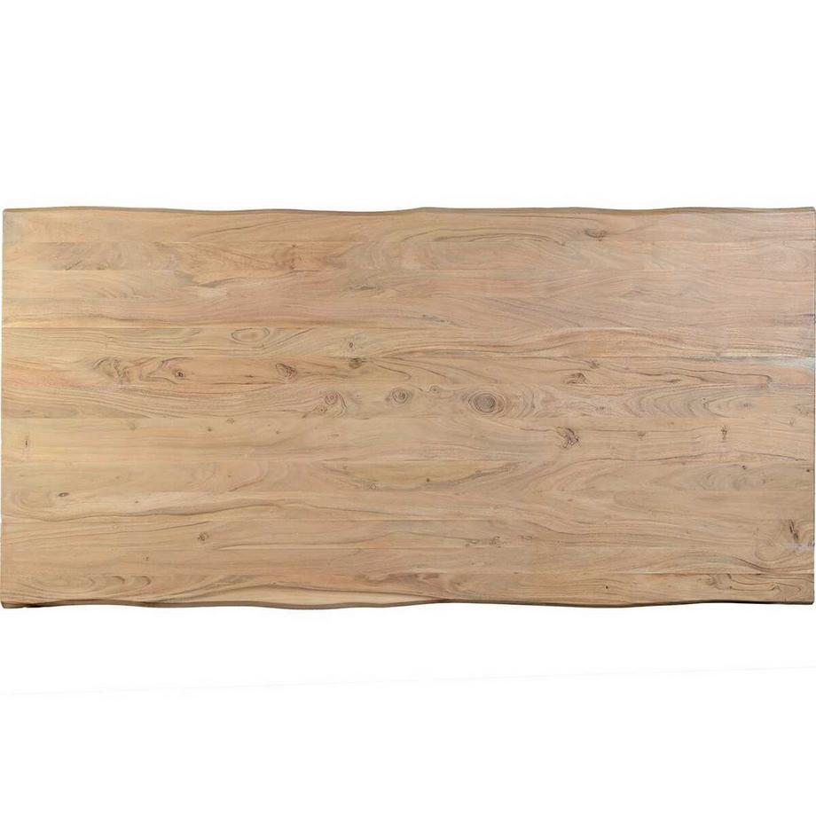 mutoni Table en bois massif Raul Acacia 140x80  