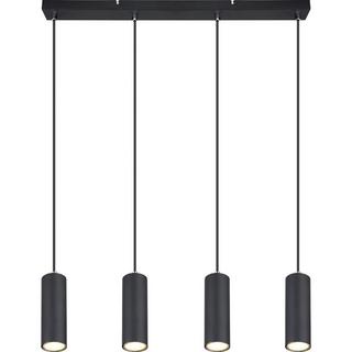 mutoni Lampe à suspension Robby métal noir mat 4xGU10  