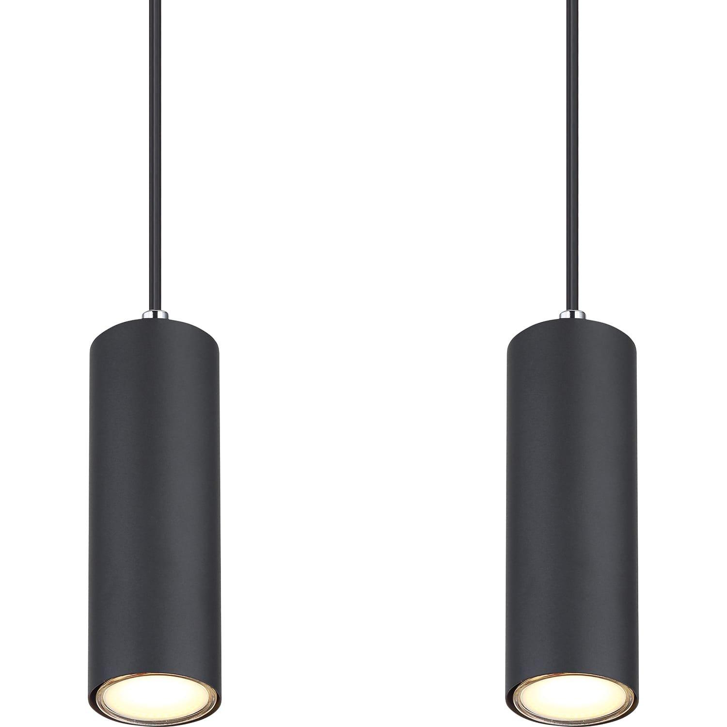 mutoni Lampe à suspension Robby métal noir mat 4xGU10  