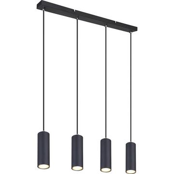 Lampe à suspension Robby métal noir mat 4xGU10