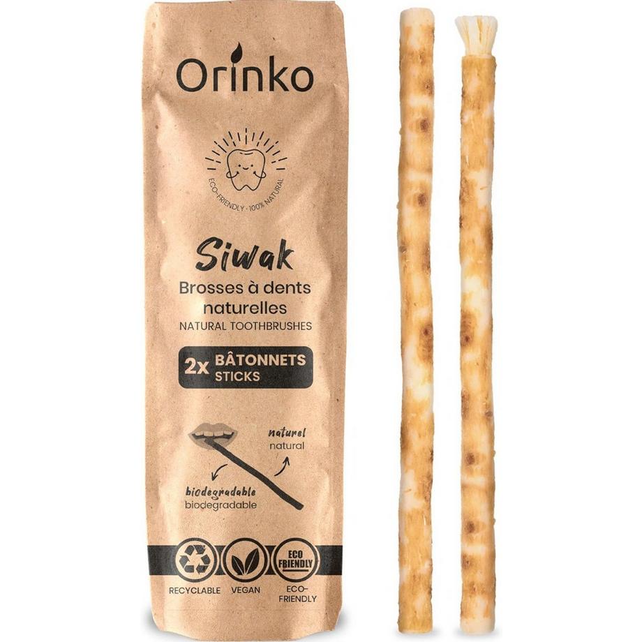 Orinko  Miswak Natürliche Zahnbürste 2er-Pack 