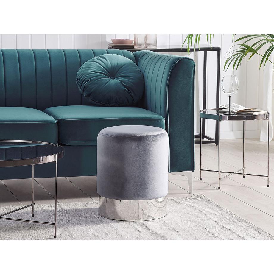 Beliani Pouf aus Samtstoff Modern BRIGITTE  