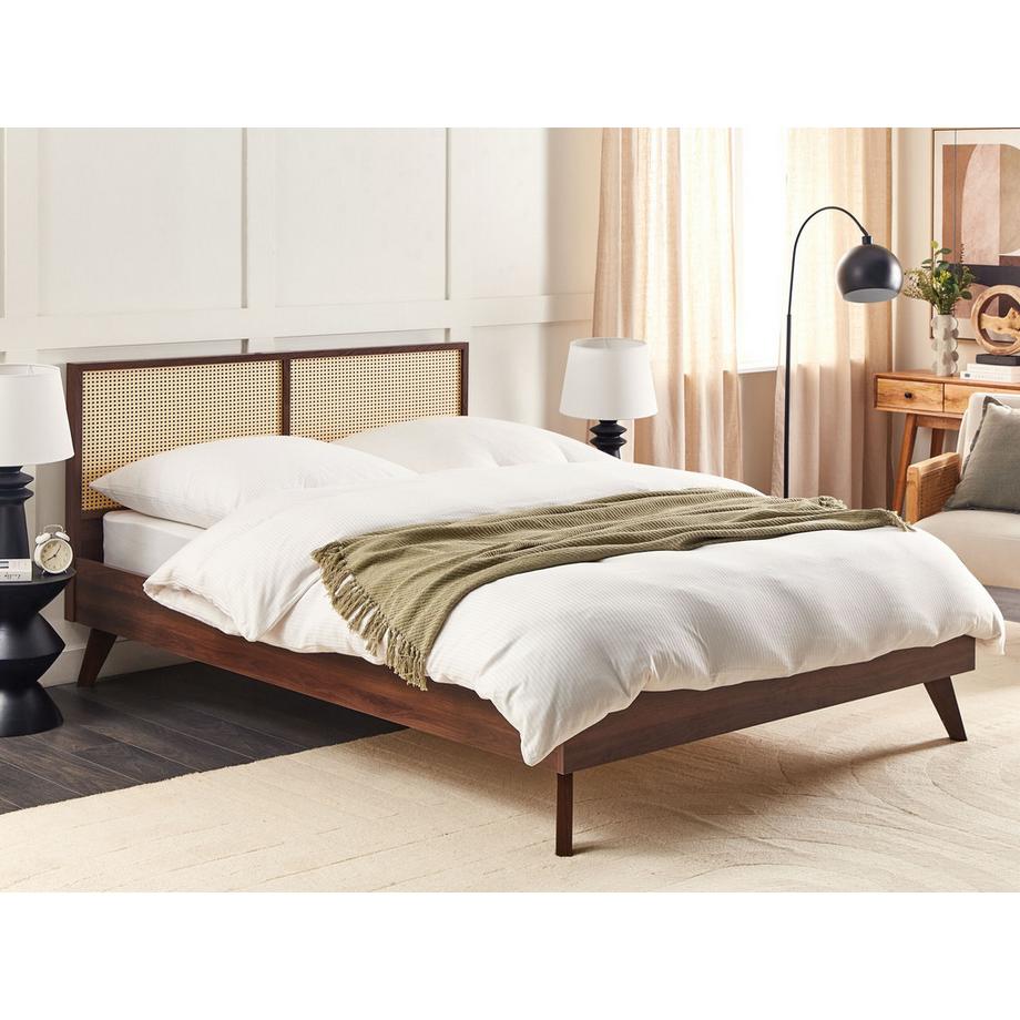 Beliani Letto a doghe en Pannello di fibre (LDF) Boho MONPAZIER  