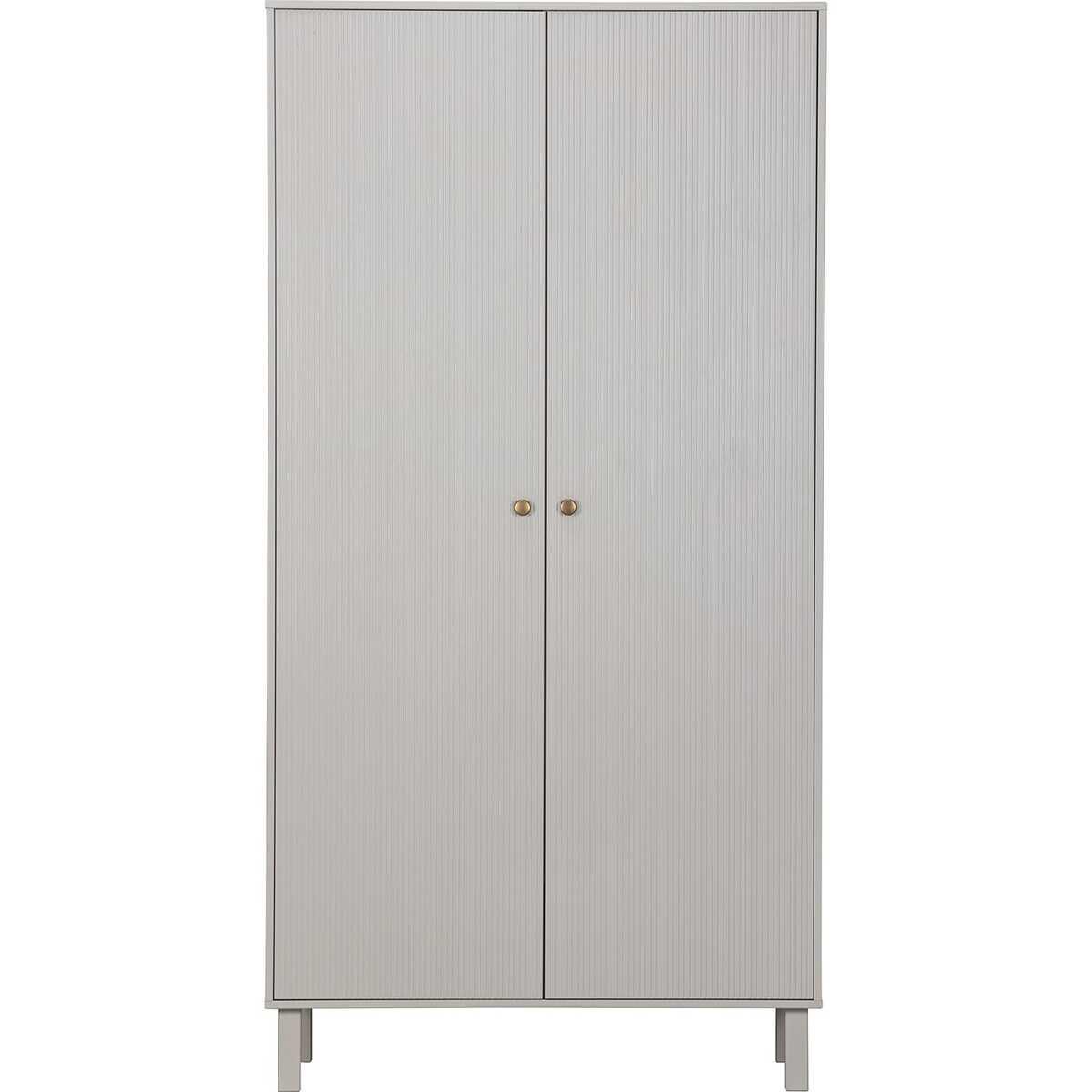 Image of Garderobenschrank Madu Kiefer Cloud Grey 100x195 Garderobenschrank Madu Kiefer Cloud Grey 100x195