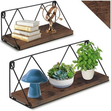 Set di 2 mensole da parete Rockport stile industriale