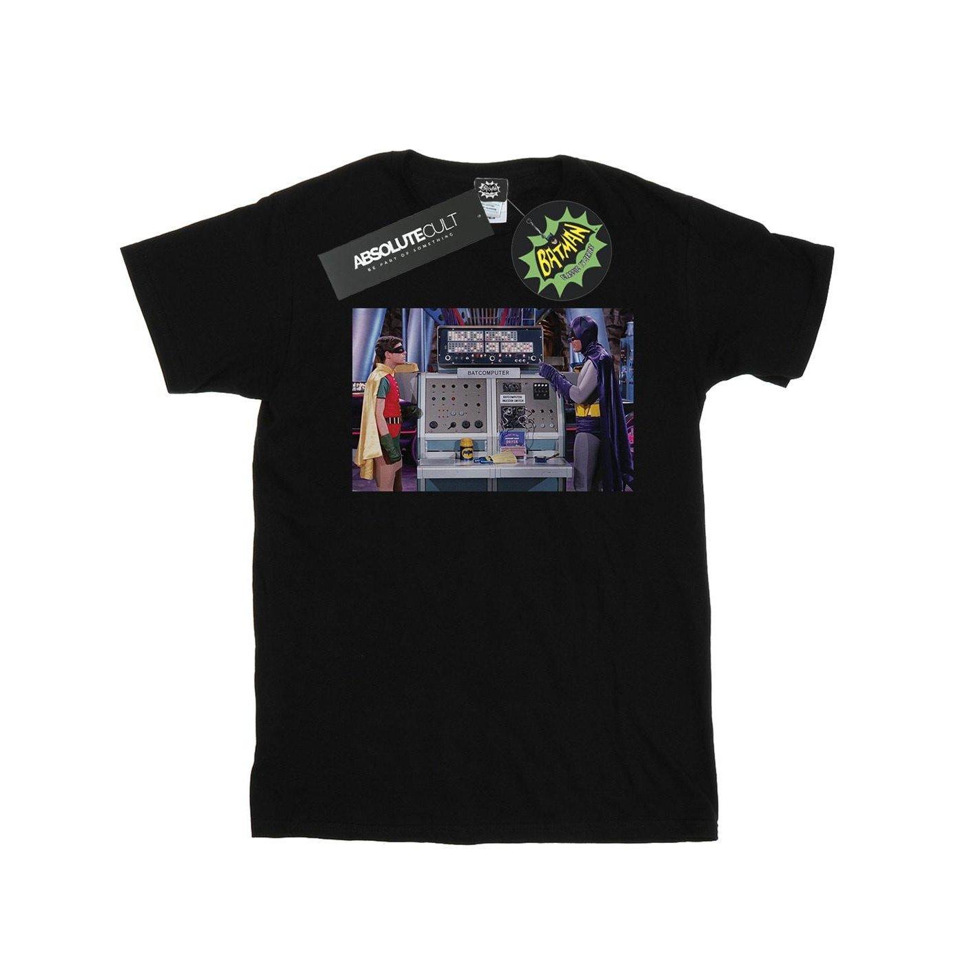 Image of Batman Tv Series Batcomputer Tshirt Herren Schwarz XXL