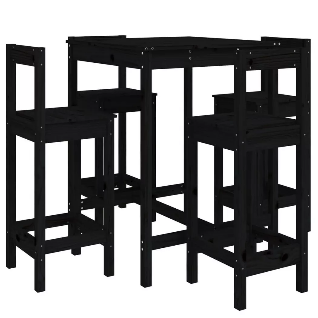 VidaXL - Gartenbar set kiefernholz, One Size, Schwarz