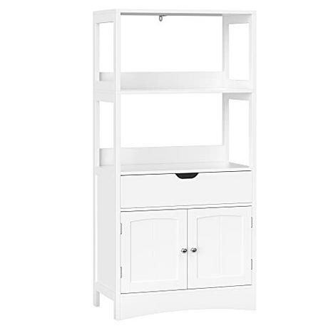 Pricenet Armoire blanche polyvalente : compacte, spacieuse et facile à assembler  