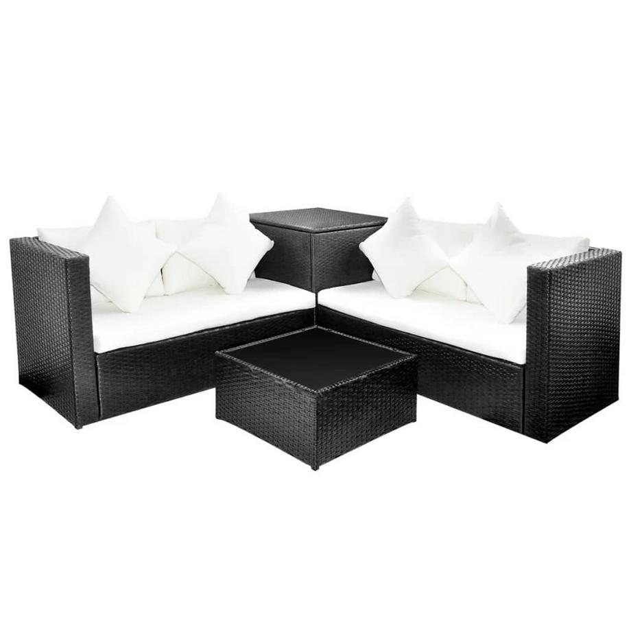 Ensemble de mobilier de jardin rotin synthétique