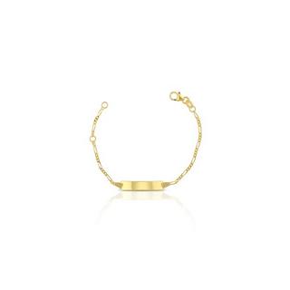 MUAU Schmuck  Plaketten-Armband Gelbgold 750 Figaro, 1.8mm, 14cm 