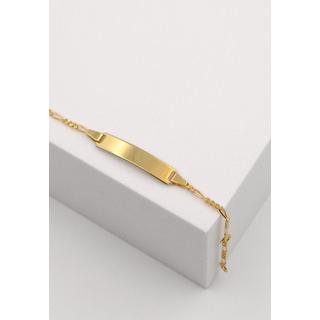 MUAU Schmuck  Plaketten-Armband Gelbgold 750 Figaro, 1.8mm, 14cm 