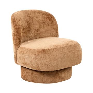 Fauteuil pivotant en Tissu chenille Rétro AYLO