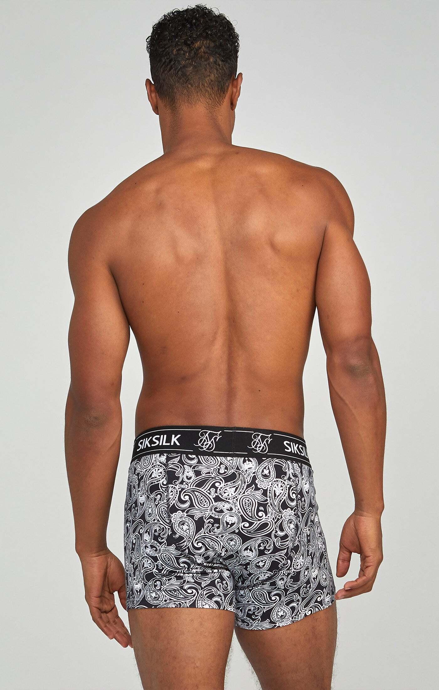 Sik Silk  Unterwäsche 3 Pack Paisley Boxer Shorts 