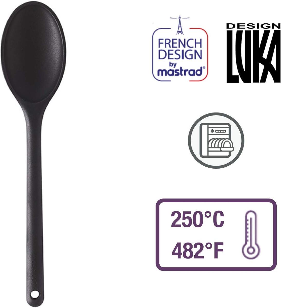 mastrad  Cuillère de cuisine en silicone noir 