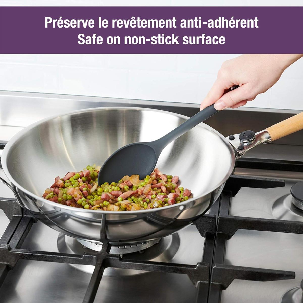 mastrad  Cuillère de cuisine en silicone noir 