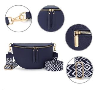 Only-bags.store Große Vegane Leder Gürteltasche Umhängetasche mit Breitem Riemen  