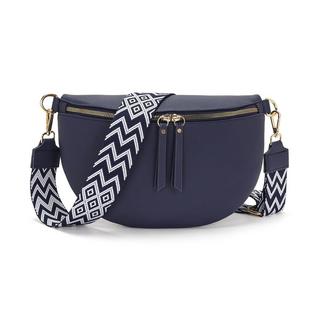 Only-bags.store Große Vegane Leder Gürteltasche Umhängetasche mit Breitem Riemen  