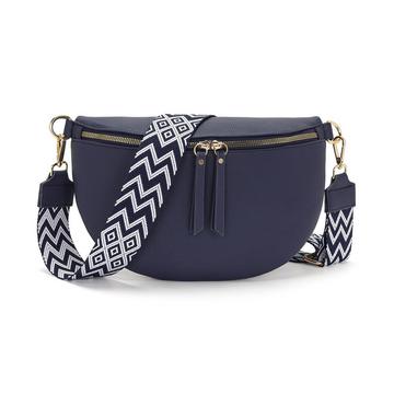 Große Gürteltasche veganes Leder Umhängetasche Crossbody Tasche stilvolle Gürteltasche mit breitem Riemen