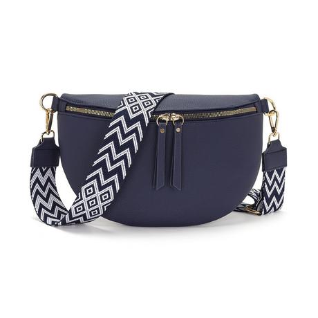 Only-bags.store Große Vegane Leder Gürteltasche Umhängetasche mit Breitem Riemen  