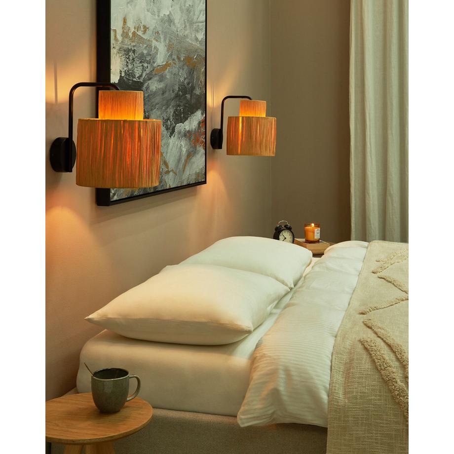 Beliani Lot de 2 lampes murales en Feuille de palmier  SHINFA  