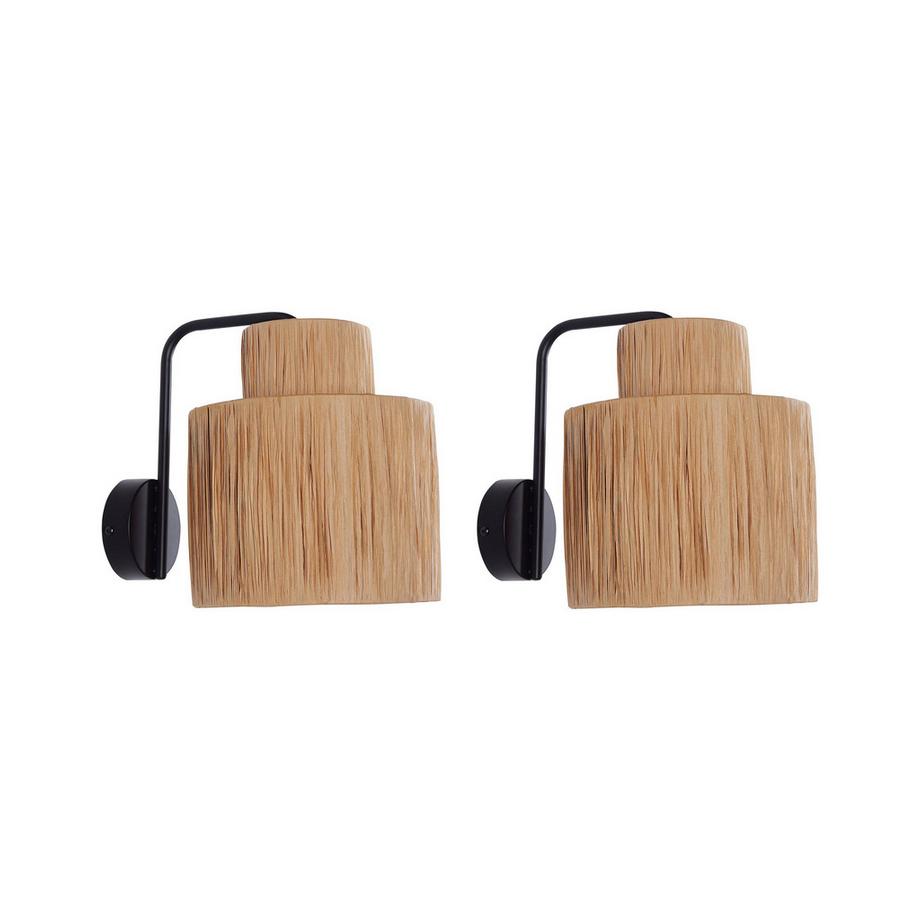 Lot de 2 lampes murales en Feuille de palmier  SHINFA