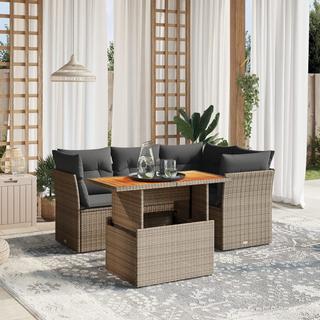 VidaXL set divano da giardino Polirattan  