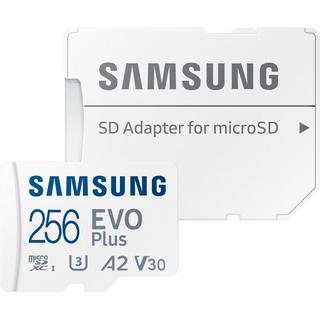 SAMSUNG  EVO Plus SDXC-Karte 256 GB Class 10, Class 10 UHS-I, UHS-I, v30 Video Speed Class A2 