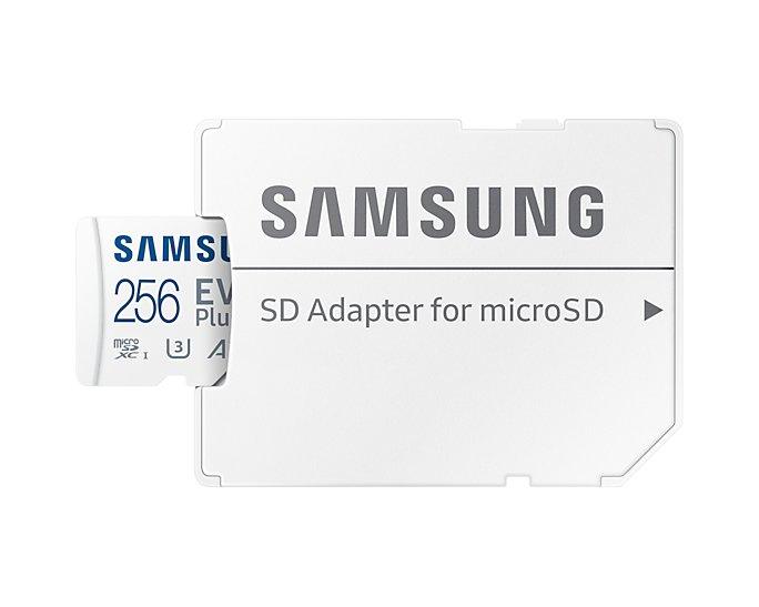 SAMSUNG  EVO Plus SDXC-Karte 256 GB Class 10, Class 10 UHS-I, UHS-I, v30 Video Speed Class A2 