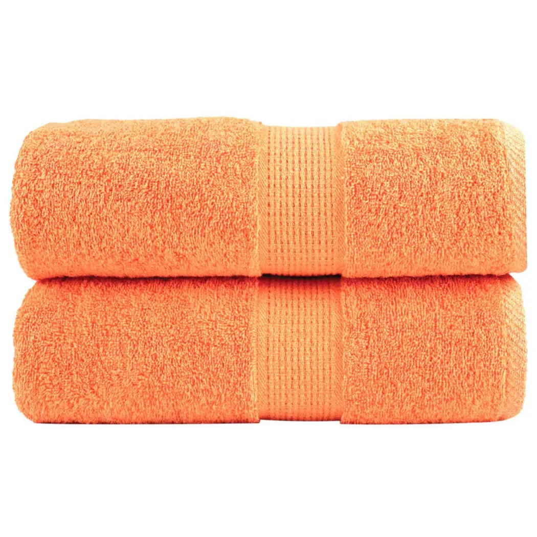 VidaXL - Serviette de visage coton, 30 x 30 cm, Orange