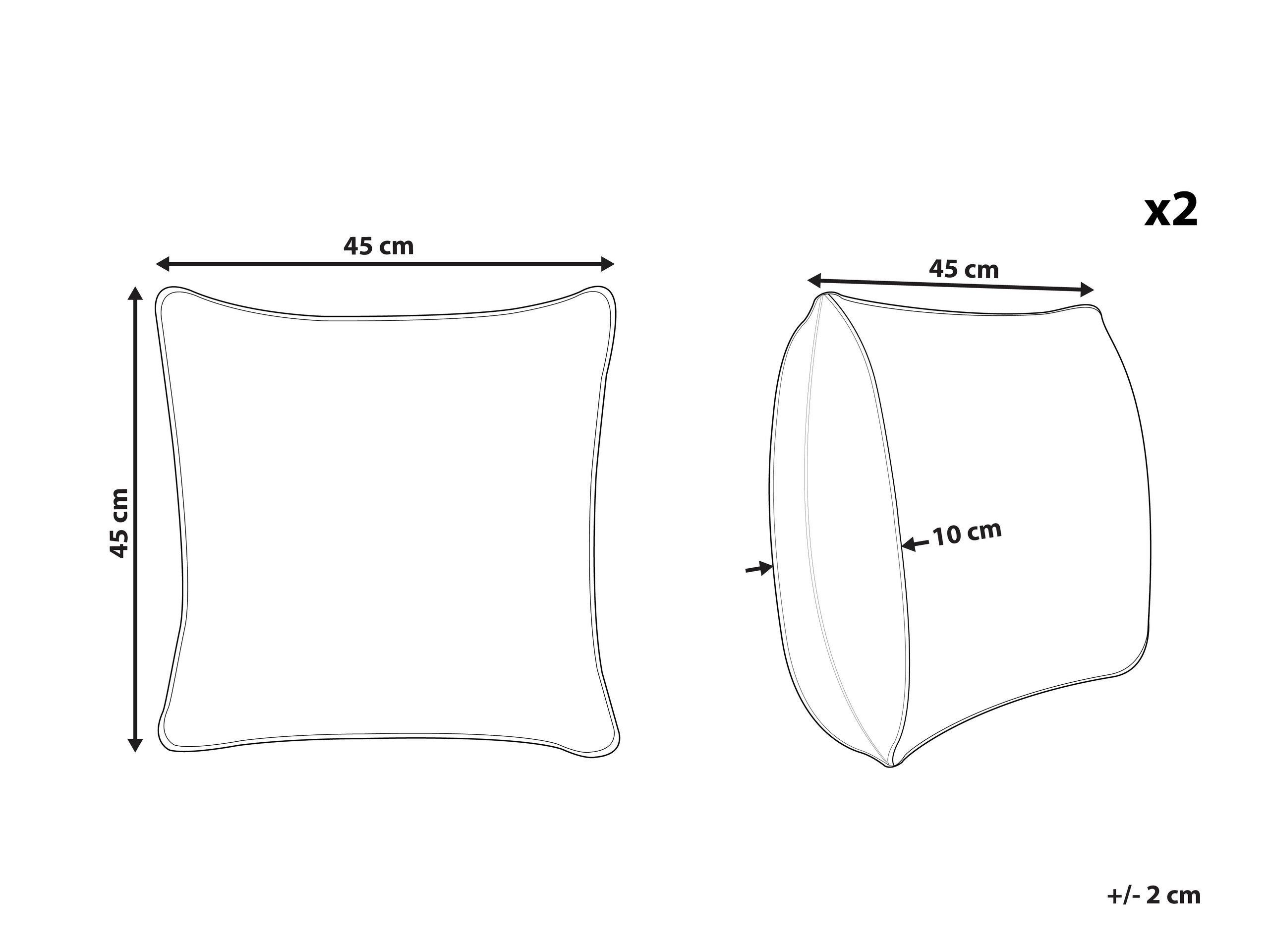 Beliani Kissen 2er Set aus Polyester Modern CALLIOPSIS  