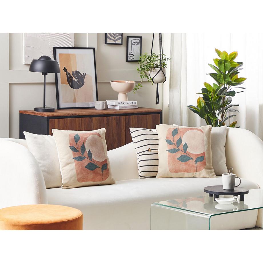 Beliani Dekokissen 2er Set aus Baumwolle Modern CALLIOPSIS  