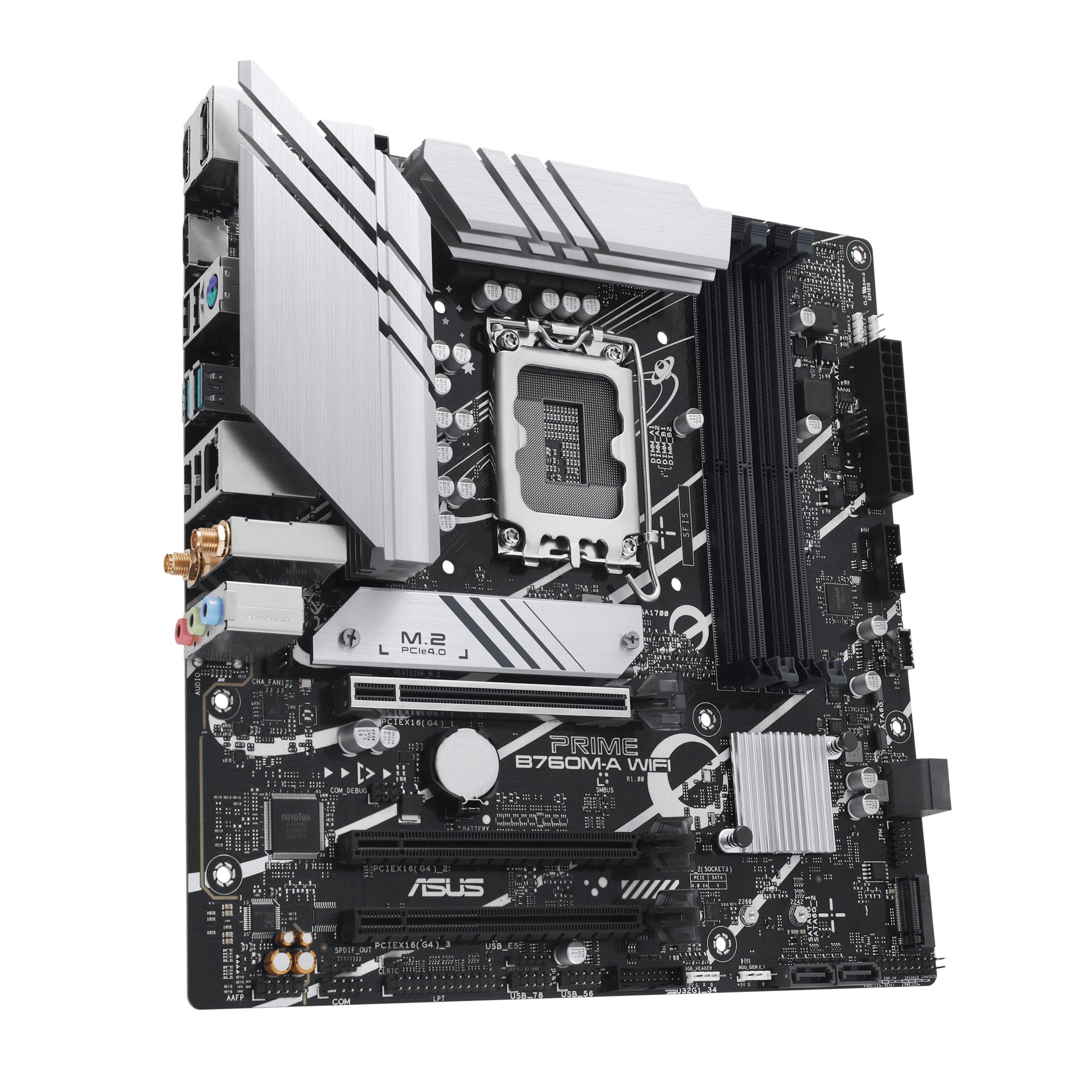 ASUS  PRIME B760M-A WIFI Intel B760 LGA 1700 micro ATX 