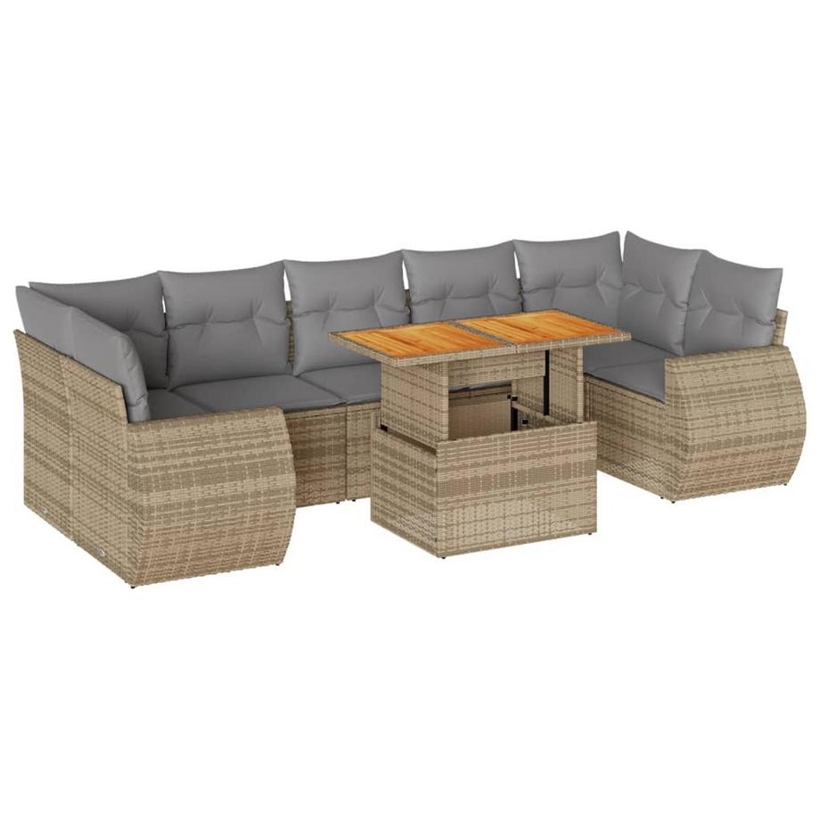 set di divani da giardino Polirattan