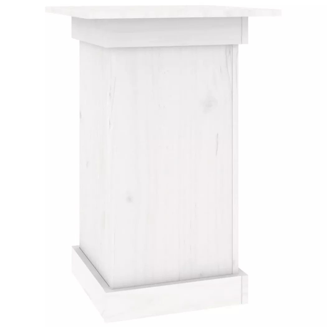vidaXL Blumenständer Weiß 40x40x60 cm Massivholz Kiefer