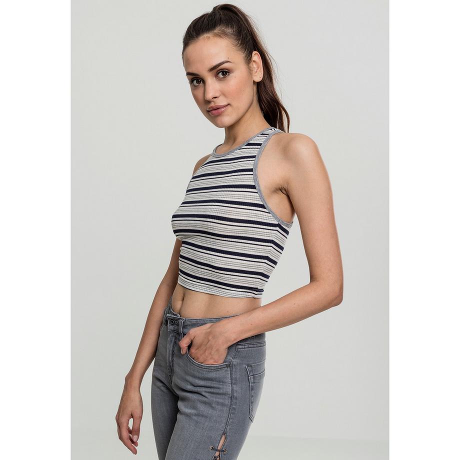 URBAN CLASSICS Stripe Racerback Crop Top  