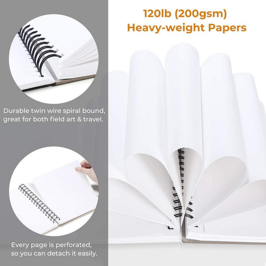 Ohuhu Carnet de croquis Mix Media 62 feuilles  