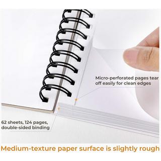 Ohuhu Carnet de croquis Mix Media 62 feuilles  