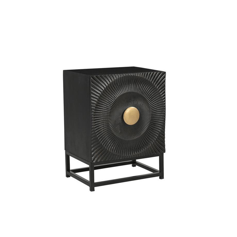 mutoni Table de nuit Onyx noir 45x60  