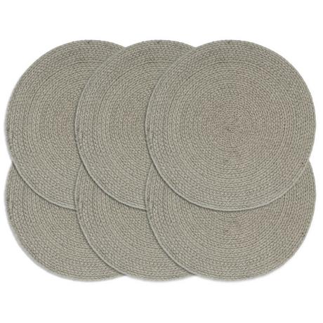VidaXL Napperons  pcs rond coton coton  
