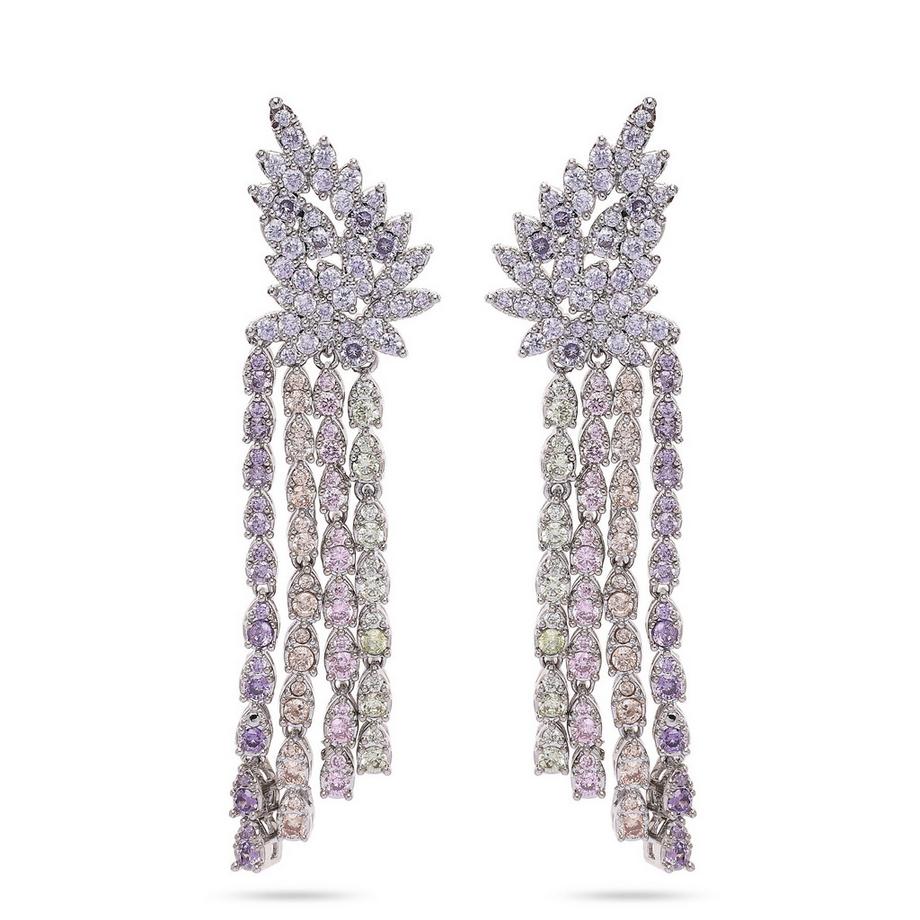 Helllila Quasten-Ohrringe