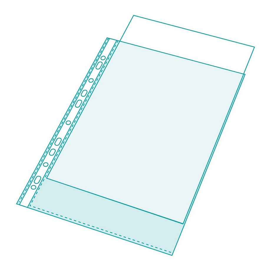 Exacompta Blister da 20 buste forate Exactive polipropilene liscio 55 micron - A4 - x 5  