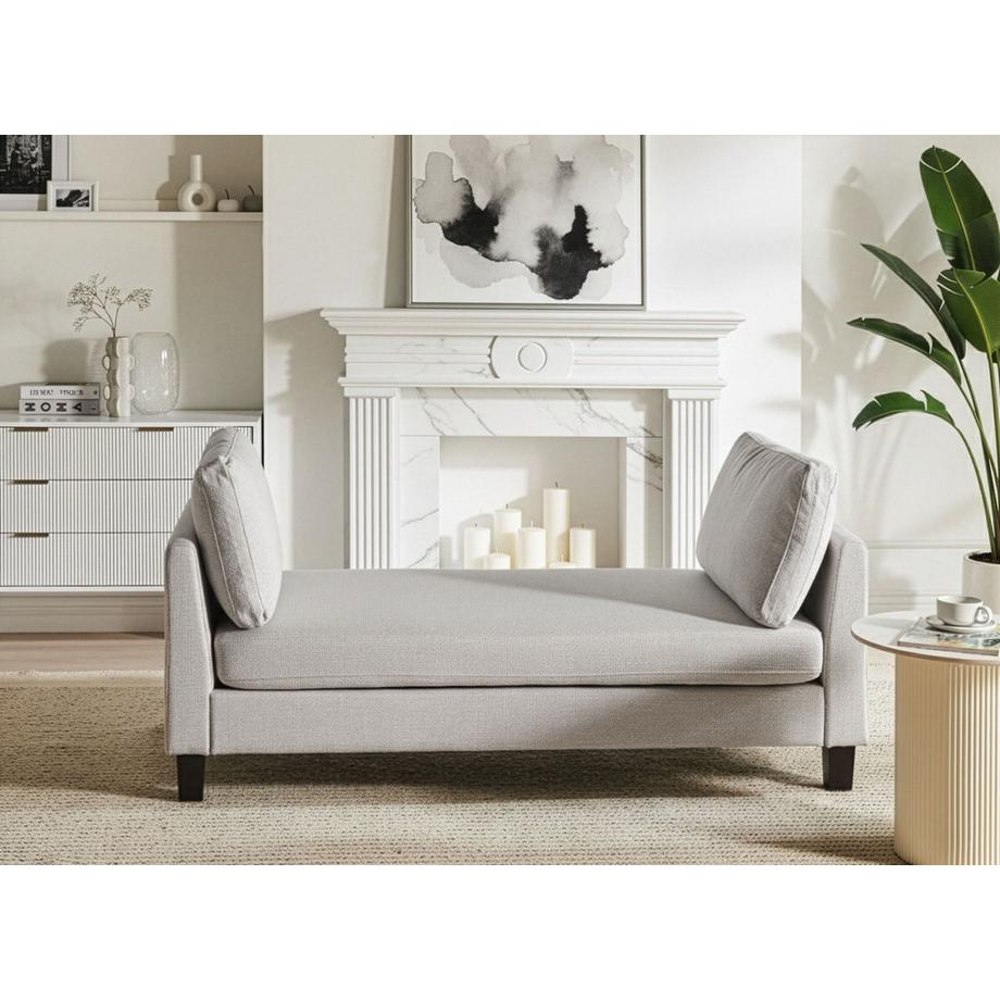 Beliani Chaiselongue aus Stoff Minimalistisch ARCHIANE  