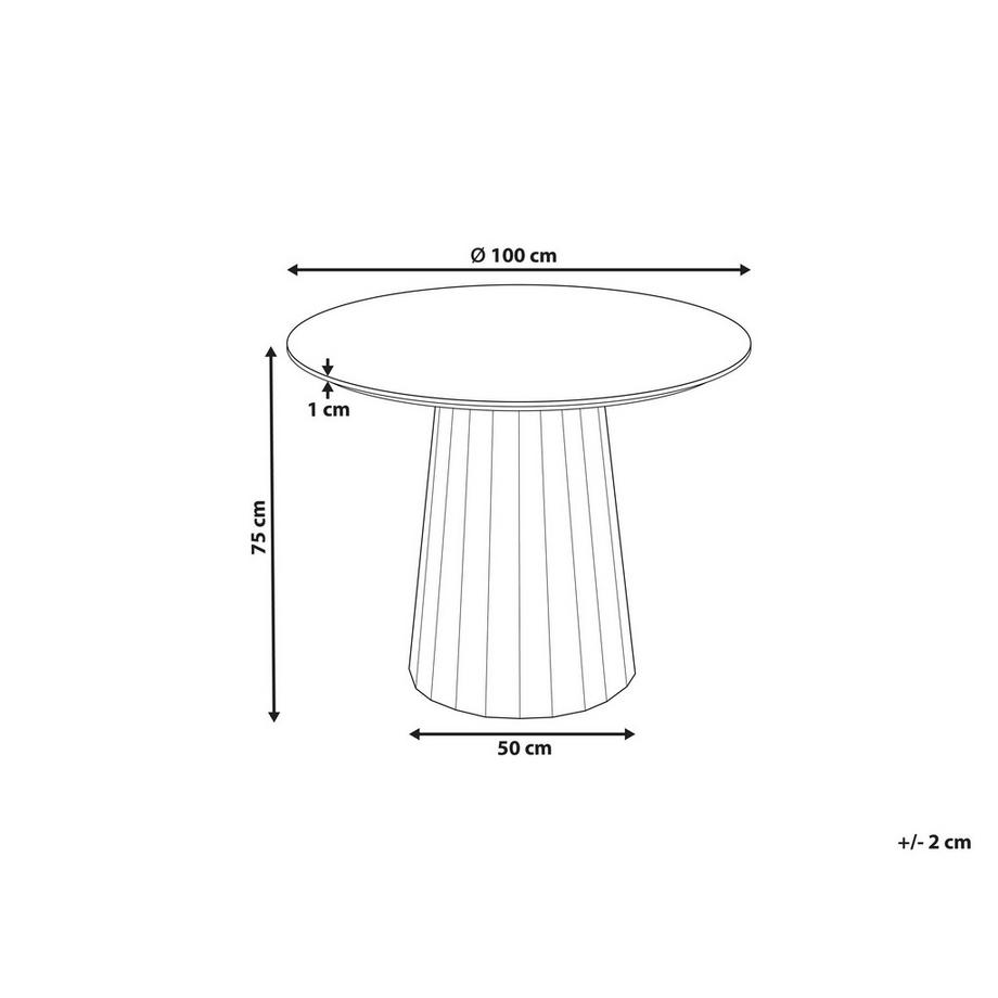 Beliani Esstisch aus Stahl Minimalistisch PLATO  