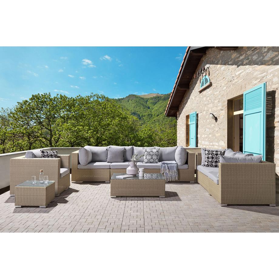 Beliani Outdoor Kissenbezug Set aus Polyester Klassisch MAESTRO II  