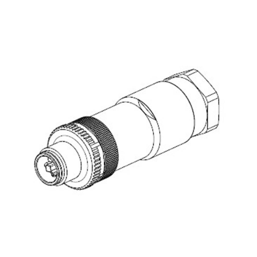 TE Connectivity  Sensor-/Aktorsteckverbinder M12, Stecker gerade 