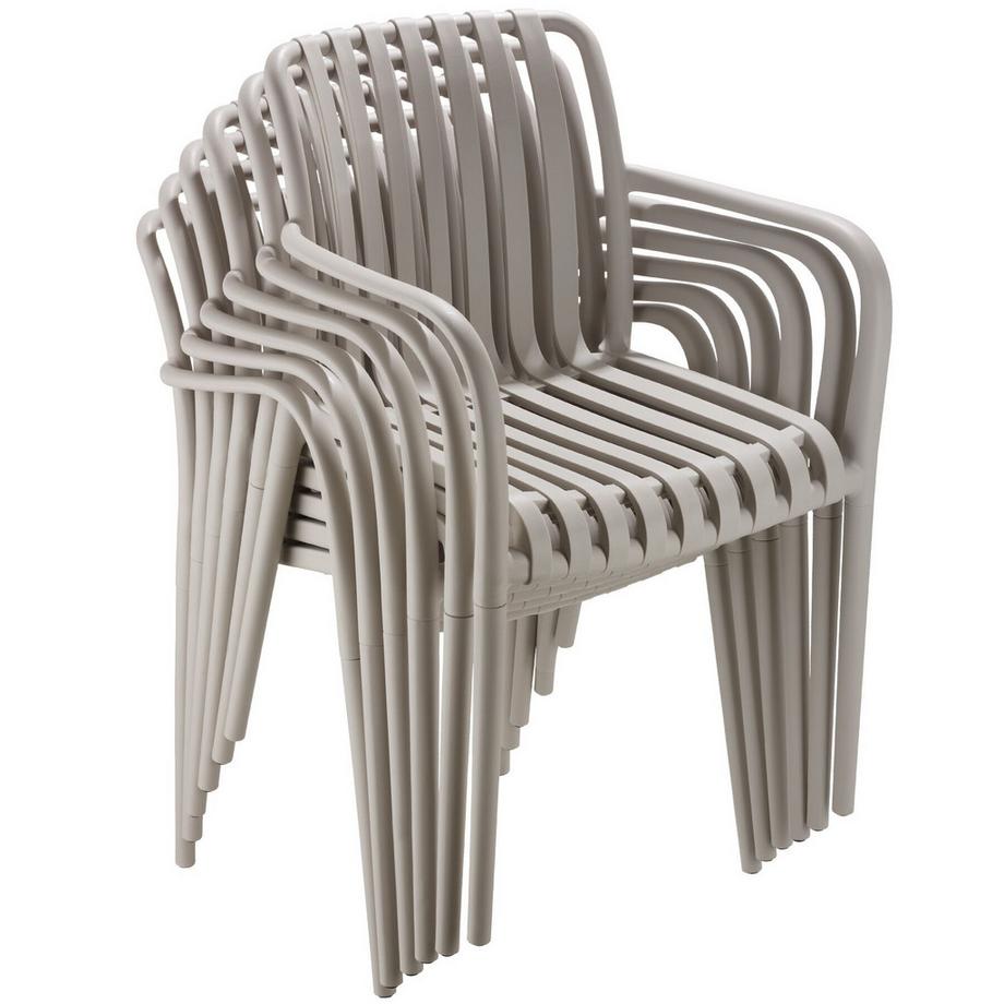 Tectake Chaises de jardin ALCUDIA résistant aux intempéries et aux UV  