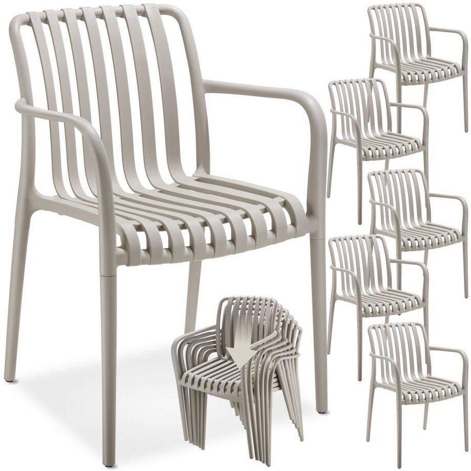 Tectake Chaises de jardin ALCUDIA résistant aux intempéries et aux UV  