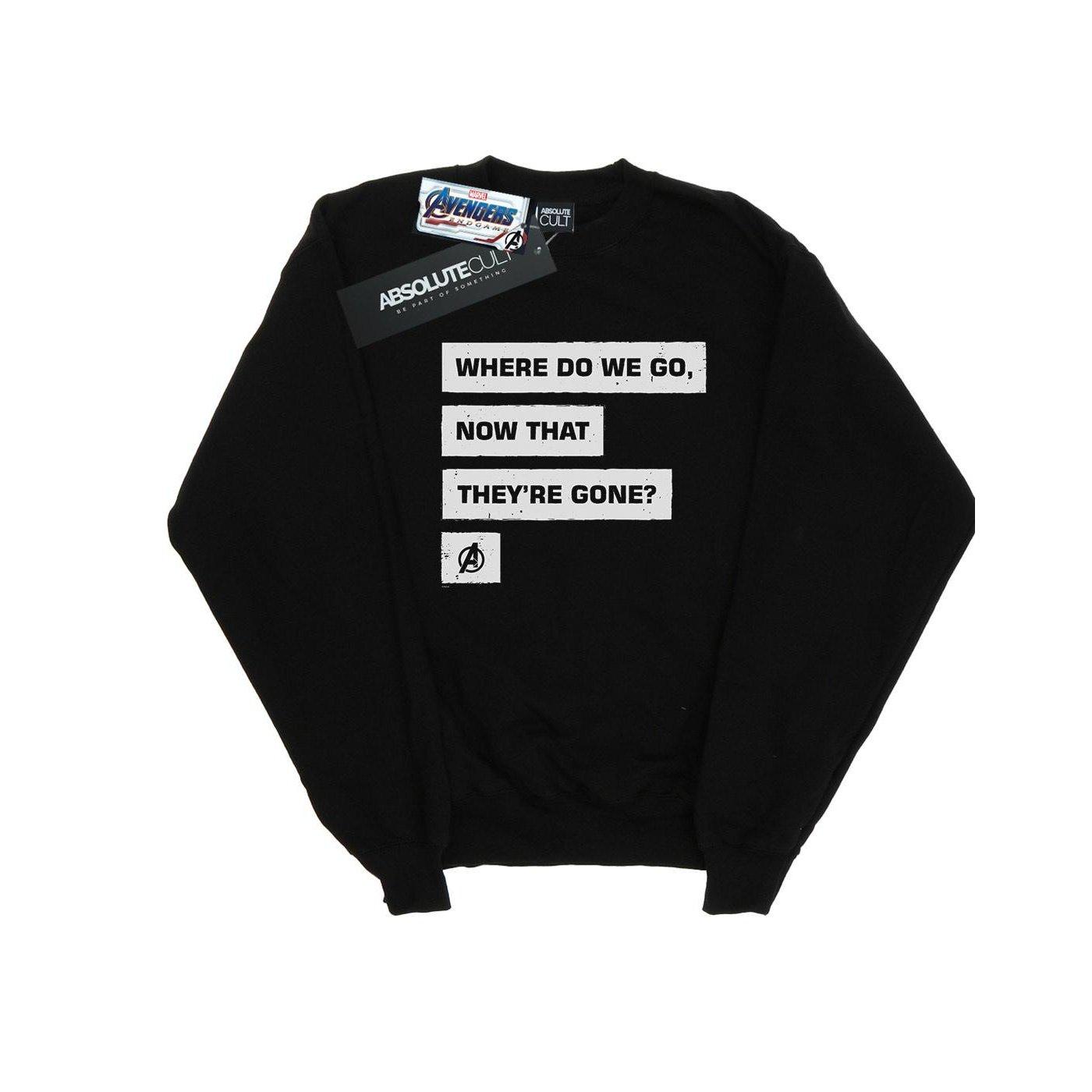Image of Avengers Endgame Where Do We Go Sweatshirt Damen Schwarz XL